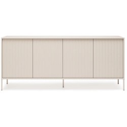 Komoda NOTO se 4 dveřmi a drážkovanými čely | Kašmír