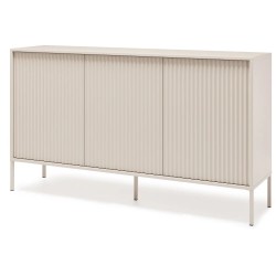 Komoda NOTO se 3 dveřmi a drážkovanými čely | Kašmír