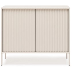 Komoda NOTO se 2 dveřmi a drážkovanými čely | Kašmír