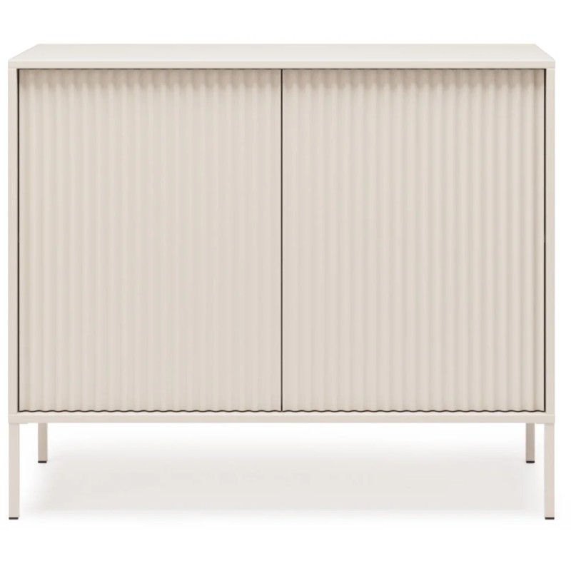 Komoda NOTO se 2 dveřmi a drážkovanými čely | Kašmír