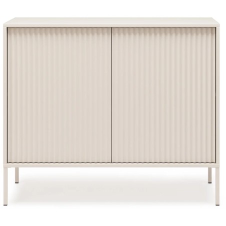 Komoda NOTO se 2 dveřmi a drážkovanými čely | Kašmír