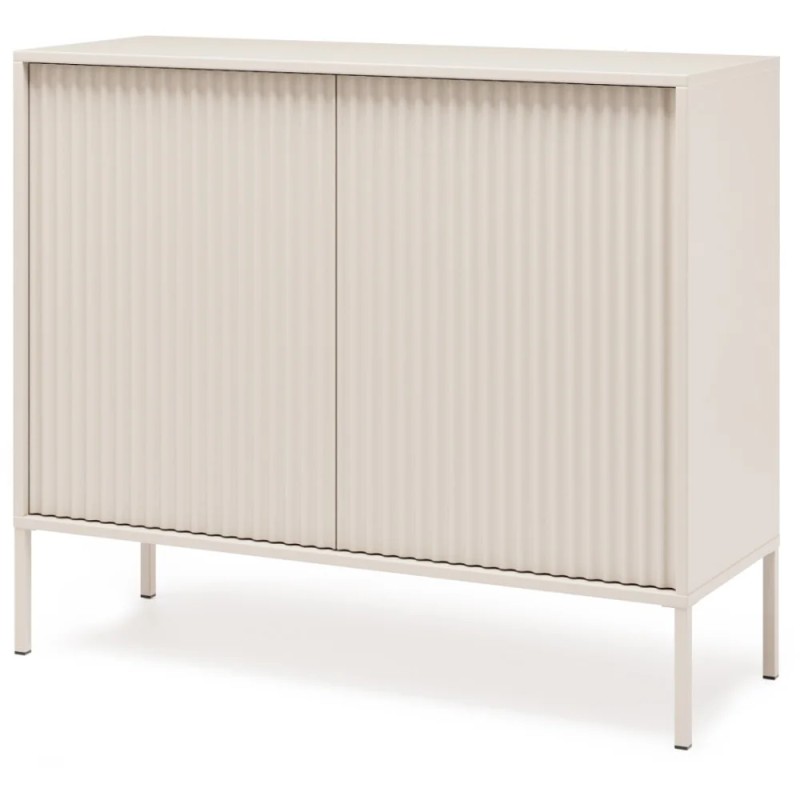 Komoda NOTO se 2 dveřmi a drážkovanými čely | Kašmír