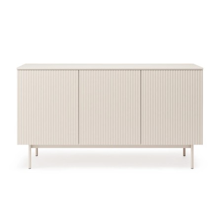 Komoda SOFT se 3 dveřmi a drážkovanými čely | Kašmír