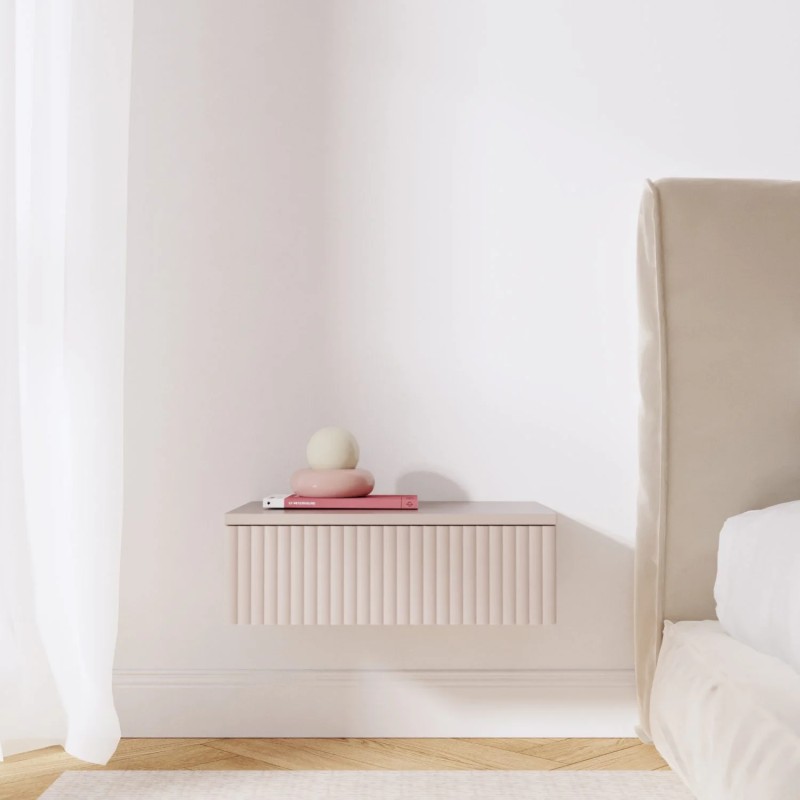 Zavěšený noční stolek SOFT s 1 zásuvkou – moderní design