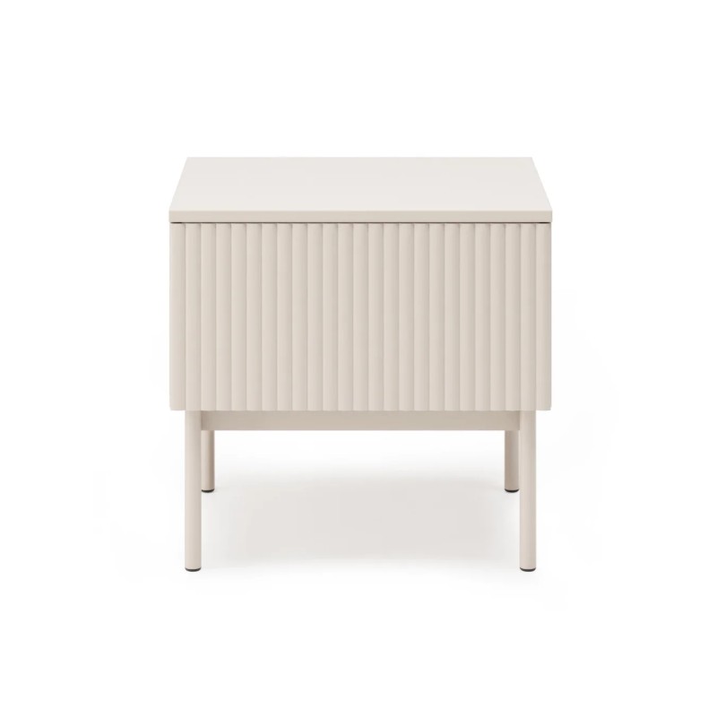 Noční stolek SOFT s 1 zásuvkou a rýhovanými čely