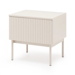 Noční stolek SOFT s 1 zásuvkou a rýhovanými čely