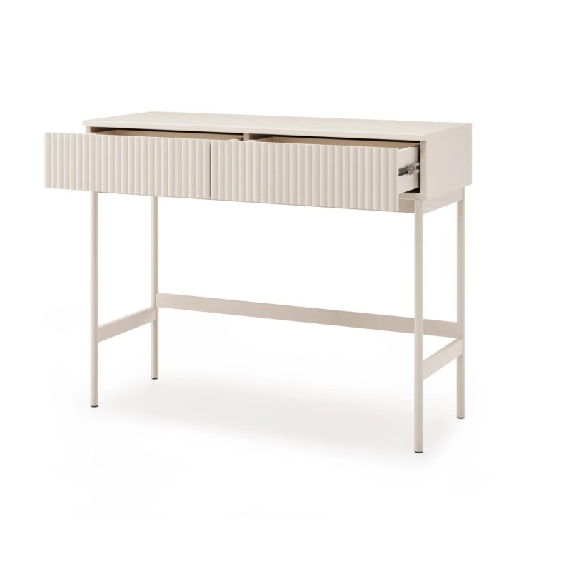 Konzolový stolek SOFT s 2 zásuvkami a rýhovanými čely