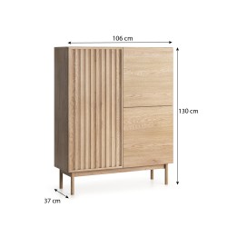 Třídveřová komoda SAPPORO - moderní komoda se systémem Push-to-Open