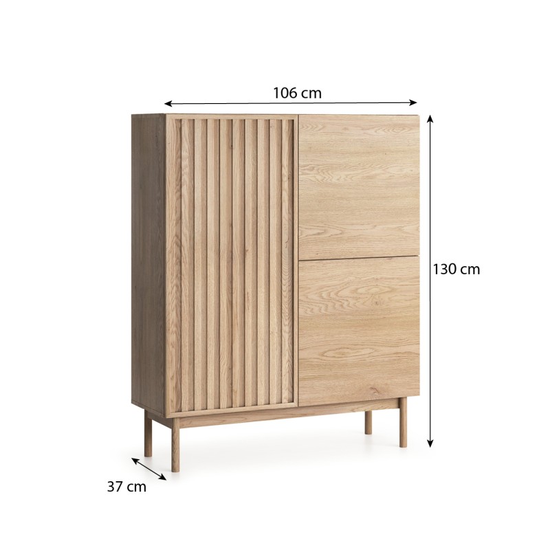 Třídveřová komoda SAPPORO - moderní komoda se systémem Push-to-Open