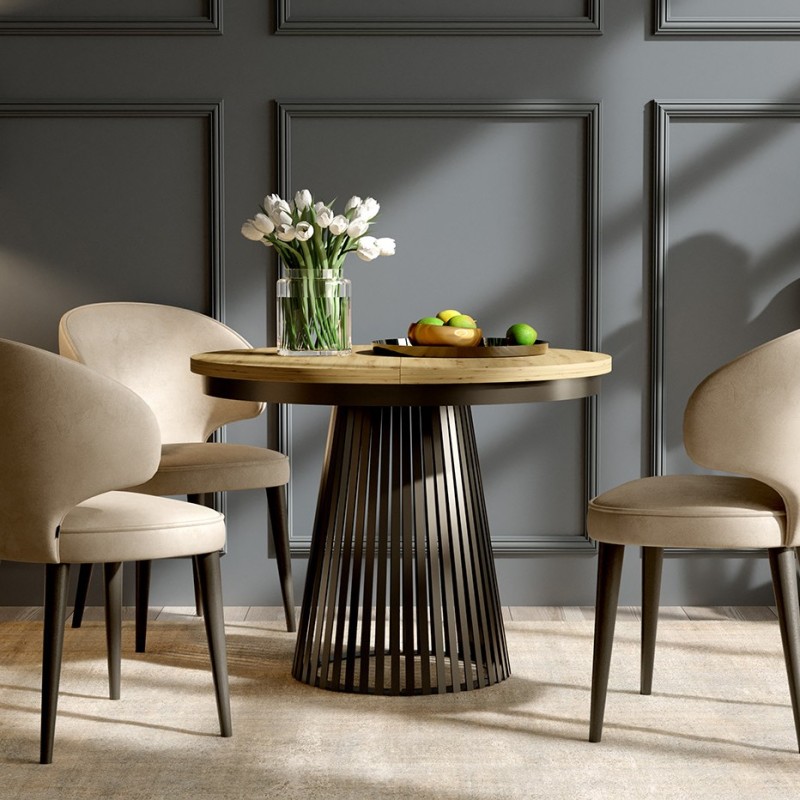 Kulatý skládací stůl LUMI - moderní stůl