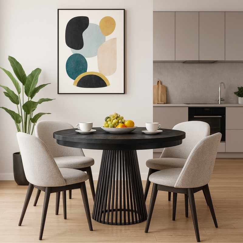 Kulatý skládací stůl LUMI - moderní stůl