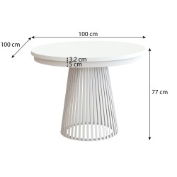 Kulatý skládací stůl LUMI - moderní stůl