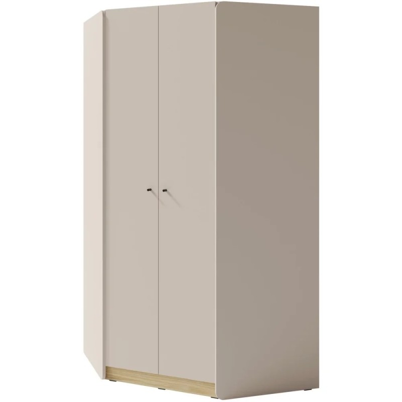 Rohová skříň ALEX - moderní design, pískový dub a eukalyptus