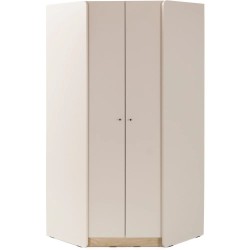 Rohová skříň ALEX - moderní design, pískový dub a eukalyptus