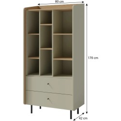 Knihovna ALEX se 2 zásuvkami - moderní a funkční