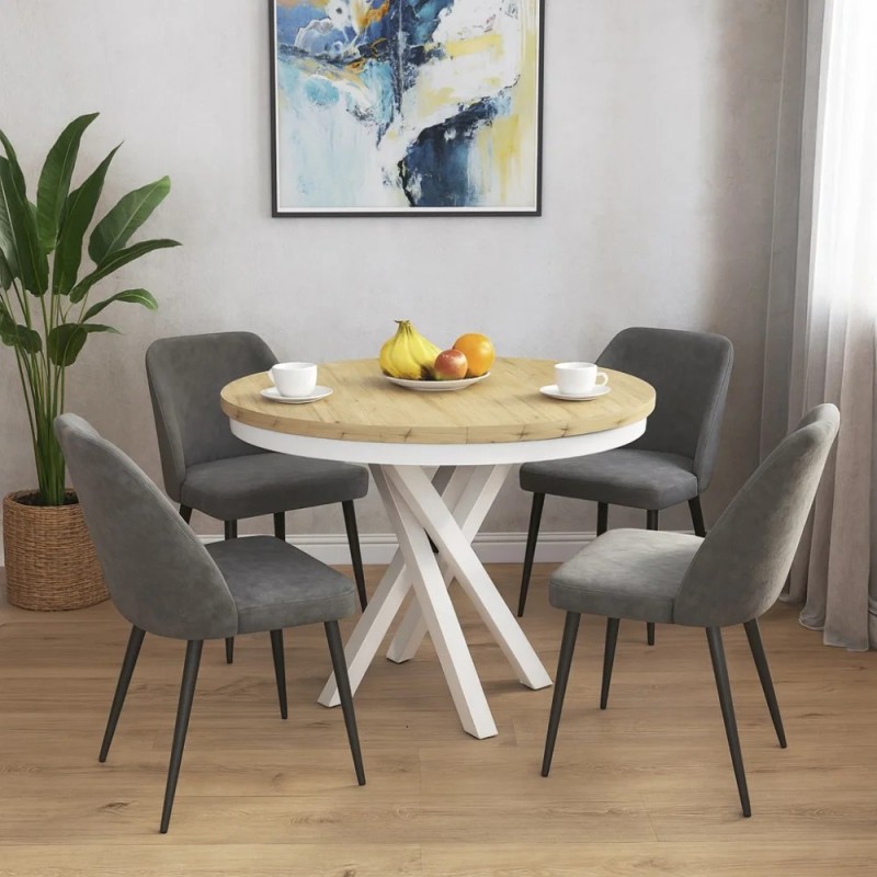 Kulatý skládací stůl KRIS - moderní a elegantní