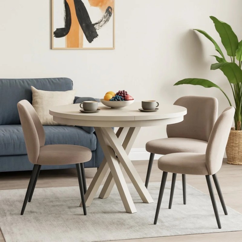 Kulatý skládací stůl KRIS - moderní a elegantní