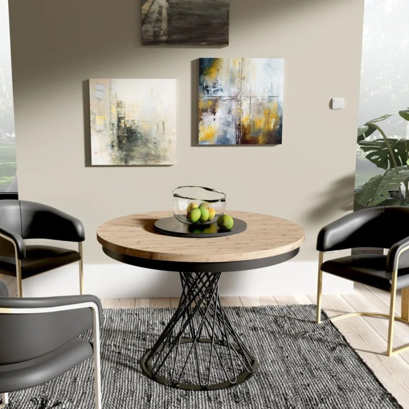 Kulatý rozkládací stůl LAURA - elegantní a moderní