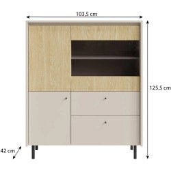 Příborník MONAKO se 2 zásuvkami a 3 dvířky - moderní a elegantní