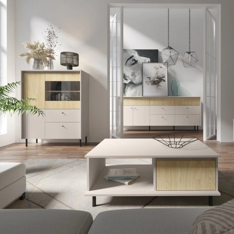 Příborník MONAKO se 2 zásuvkami a 3 dvířky - moderní a elegantní