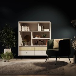 Knihovna MONAKO se 2 dvířky - moderní design a elegantní vzhled