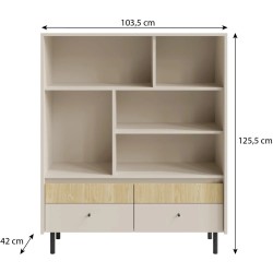 Knihovna MONAKO se 4 zásuvkami - moderní a funkční design