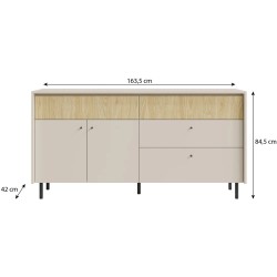 Komoda MONAKO 4 zásuvky a 2 dvířka - moderní a funkční