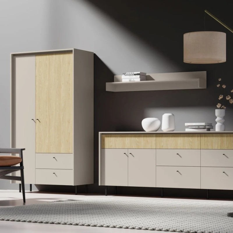 Komoda MONAKO 4 zásuvky a 2 dvířka - moderní a funkční