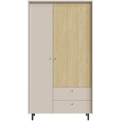 Šatní skříň MONAKO se 2 dveřmi a 2 zásuvkami - moderní design a prostorný interiér