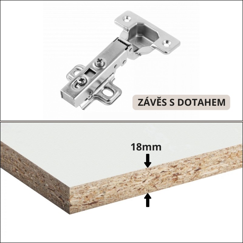 Dvoudveřová komoda HOME - moderní, praktická, 150 cm