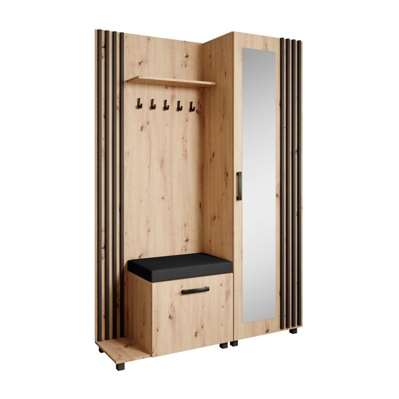 Šatní set s věšáky a zrcadlem LIVIA