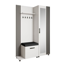 Šatní set s věšáky a zrcadlem LIVIA