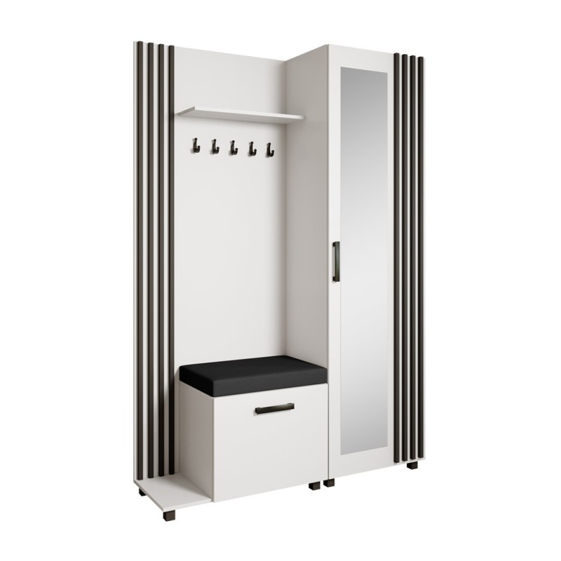 Šatní set s věšáky a zrcadlem LIVIA