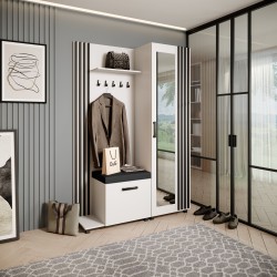 Šatní set s věšáky a zrcadlem LIVIA