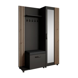 Šatní set s věšáky a zrcadlem LIVIA