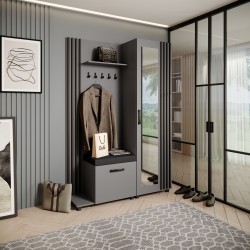 Šatní set s věšáky a zrcadlem LIVIA