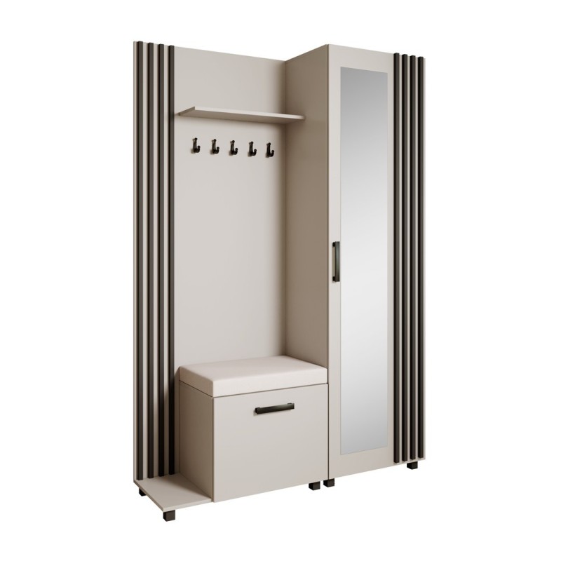 Šatní set s věšáky a zrcadlem LIVIA