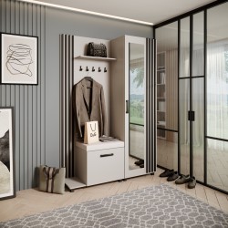 Šatní set s věšáky a zrcadlem LIVIA