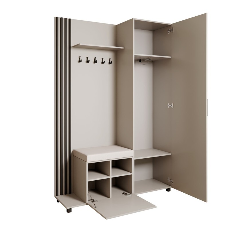 Šatní set s věšáky a zrcadlem LIVIA