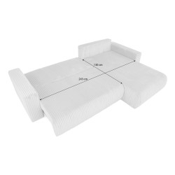 Rohová pohovka PORTO do L s funkcí spaní a úložným boxem