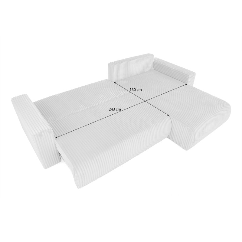 Rohová pohovka PORTO do L s funkcí spaní a úložným boxem