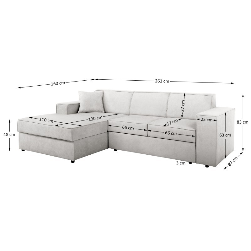 Rohová pohovka PEDRO s funkcí spaní - moderní, pohodlná, praktická