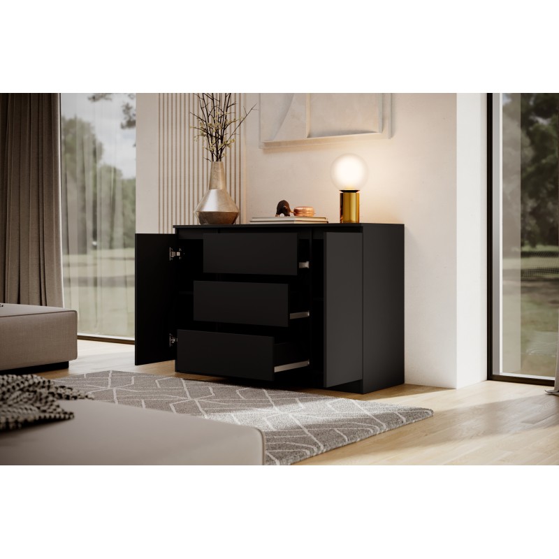 Dvoudveřová komoda se třemi zásuvkami LEMON | Beautysofa24.cz