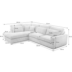 Obývací kout PARMA L 🛋️ BeautySofa24.cz