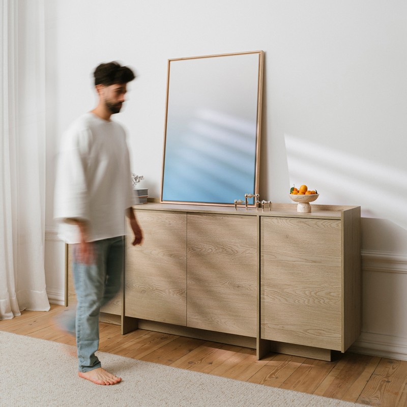 Komoda JUNI se 4 dveřmi | Dub Cremona / Baltic Storm