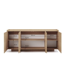 Komoda JUNI se 4 dveřmi | Dub Cremona / Baltic Storm