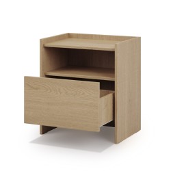 Noční stolek JUNI s 1 zásuvkou – moderní a praktický nábytek do ložnice