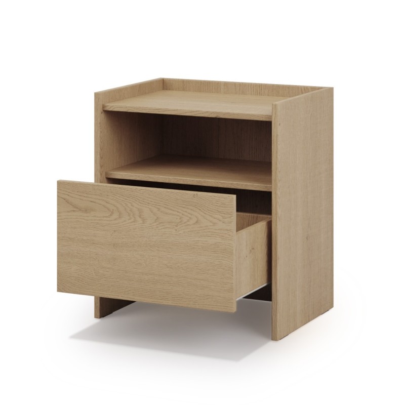 Noční stolek JUNI s 1 zásuvkou – moderní a praktický nábytek do ložnice