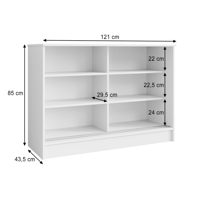 Komoda MIRELA se 2 posuvnými dveřmi - moderní a elegantní komoda do obývacího pokoje | BeautySofa24