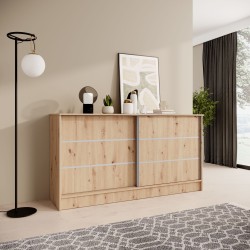 Komoda MIRELA se 2 posuvnými dveřmi - moderní a elegantní komoda do obývacího pokoje | BeautySofa24